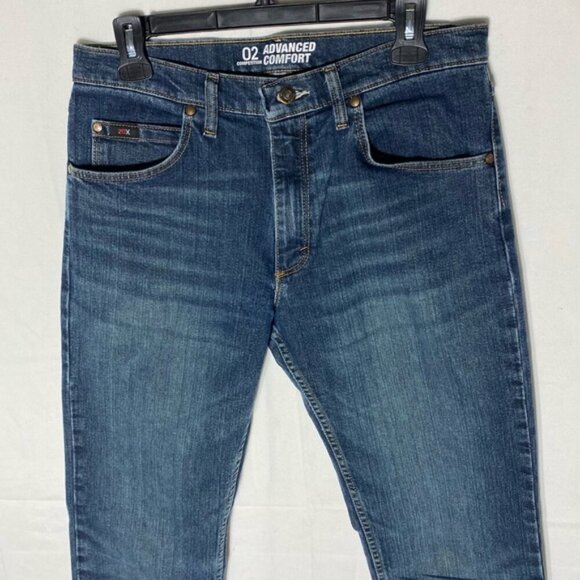 Wrangler O2 Competition Advanced Comfort Mea Dark Wash Straight Leg Jeans 31 - Picture 11 of 16